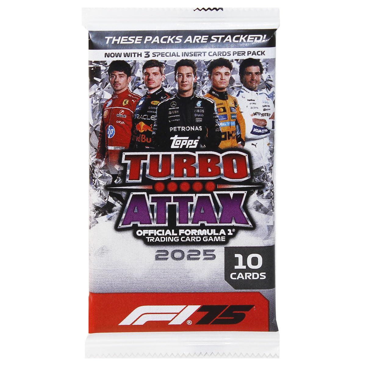 Topps F1 Turbo Attax 2025 Trading Card Packets | 10 Cards with 3