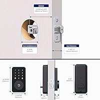 Vista 2 de Cerradura de puerta de entrada sin llave con teclado, cerradura de puerta electrónica con código, cerrojo de seguridad digital, bloqueo automático