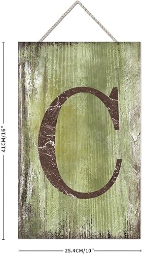 Vista 75 de Letrero colgante de madera con letra J, letrero de madera para decoración del hogar, 26 letras del alfabeto de metal, placa de madera, decoración