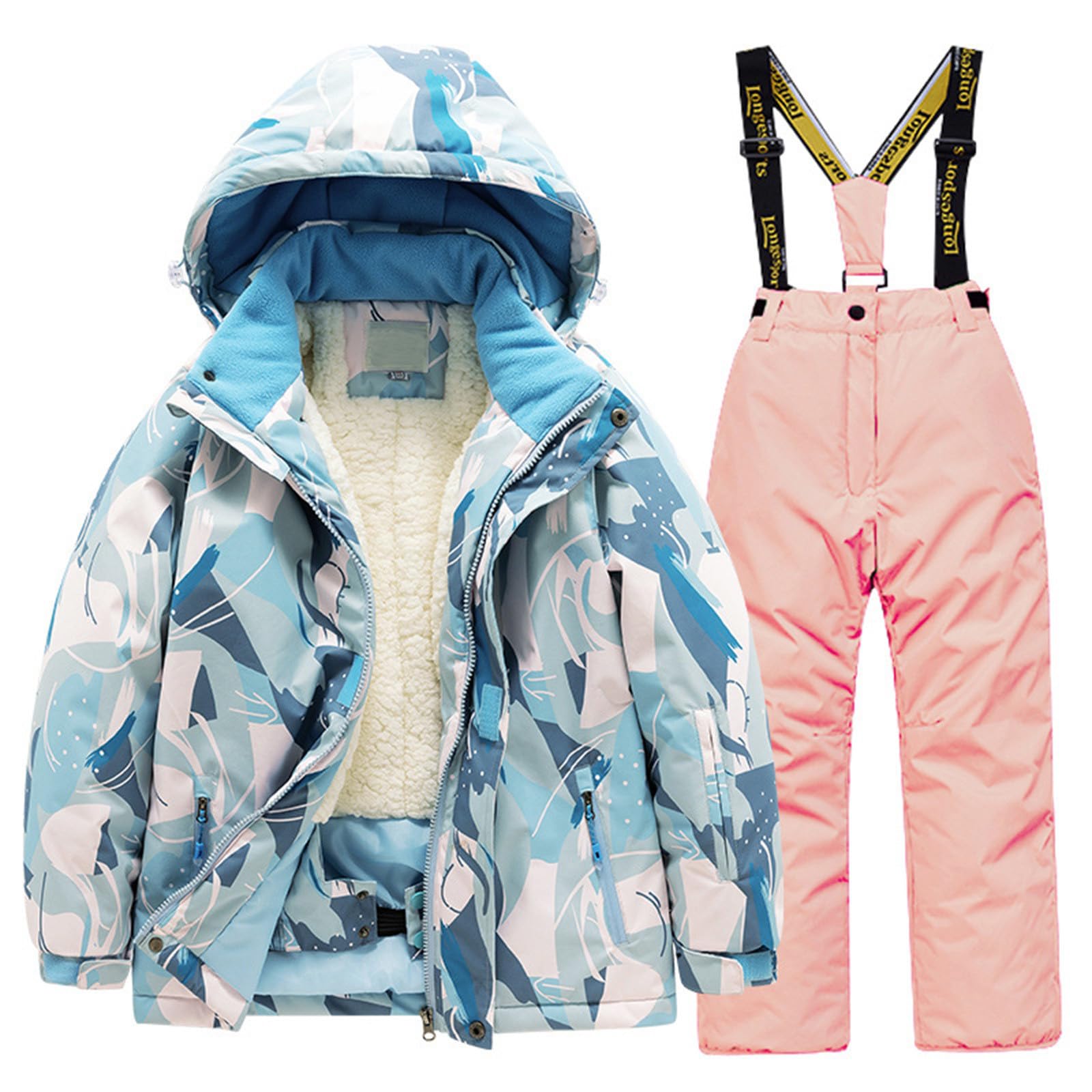 Genérico Conjunto de Esquí Infantil con Chaqueta y Pantalón Térmico para Deportes de Invierno Impermeable Ajustable y Cómodo para Actividades Nieve
