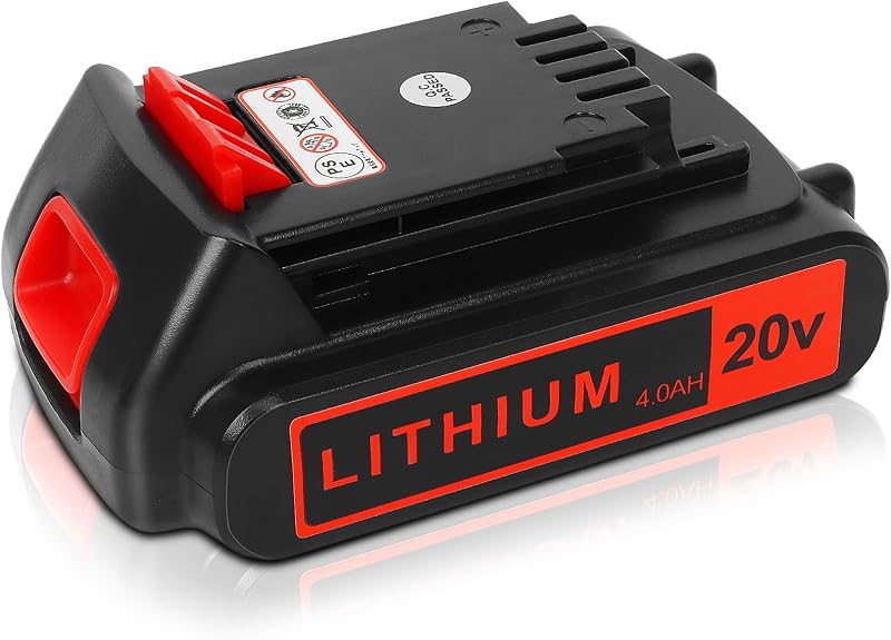 Akkopower Battery Replacement for Black+ Decker 20V Lithium 4.0 ah 1 Pack | High-Capacity Extended Runtime Compatible with LBXR20 LBXR2020 LBX20 LBXR2520 LB2X4020 LB2XR20