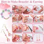1960Pcs Perles en Perle 6mm pour Bricolage, 28 Couleurs Perles Multicolores Perles Libres avec Trou pour Fabrication de Bijoux, Petites Perles de Remplissage pour Bricolage Bracelet Collier Boucles d'Oreilles