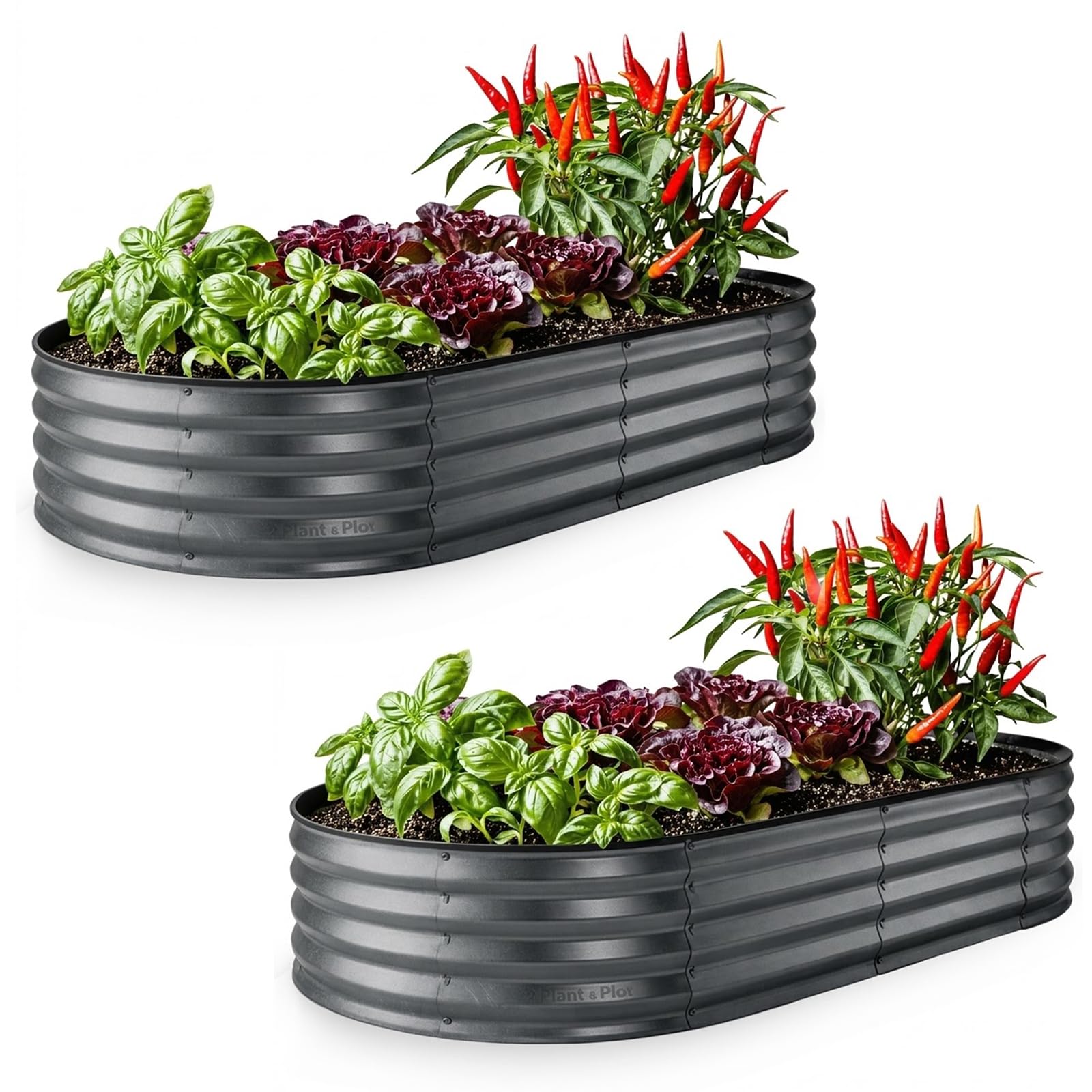 Plant & Plot Galvanized Raised Garden Bed