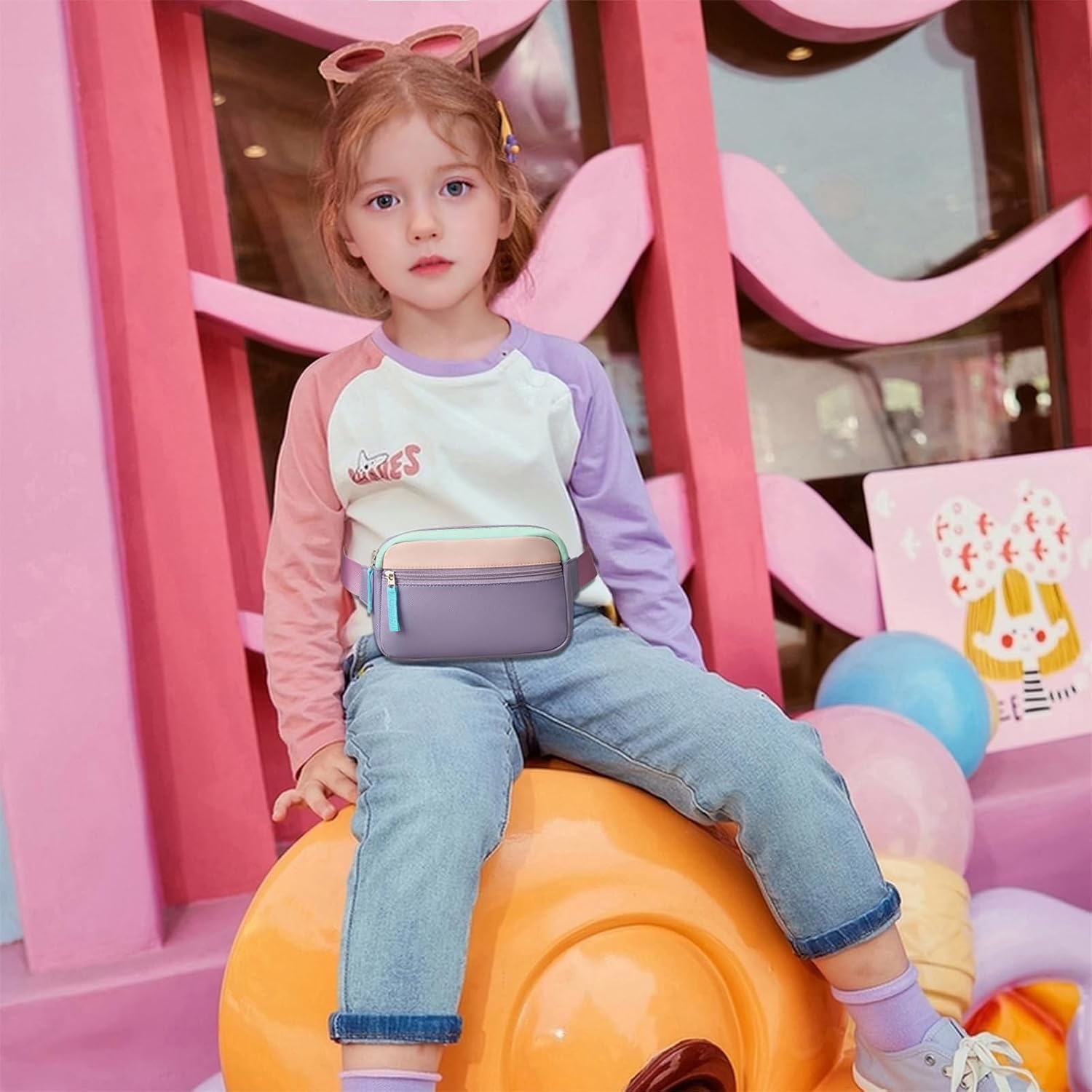 Fanny Pack Teens Easter Basket Stuffers for Kids: Birthday Gift for 5 6 7 8 9 10 11 12 Year Old Teen Girls, Preppy Cute Trendy Stuff Colorblock Crossbody Bag Adjustable Belt Bags for Travel - Image 7