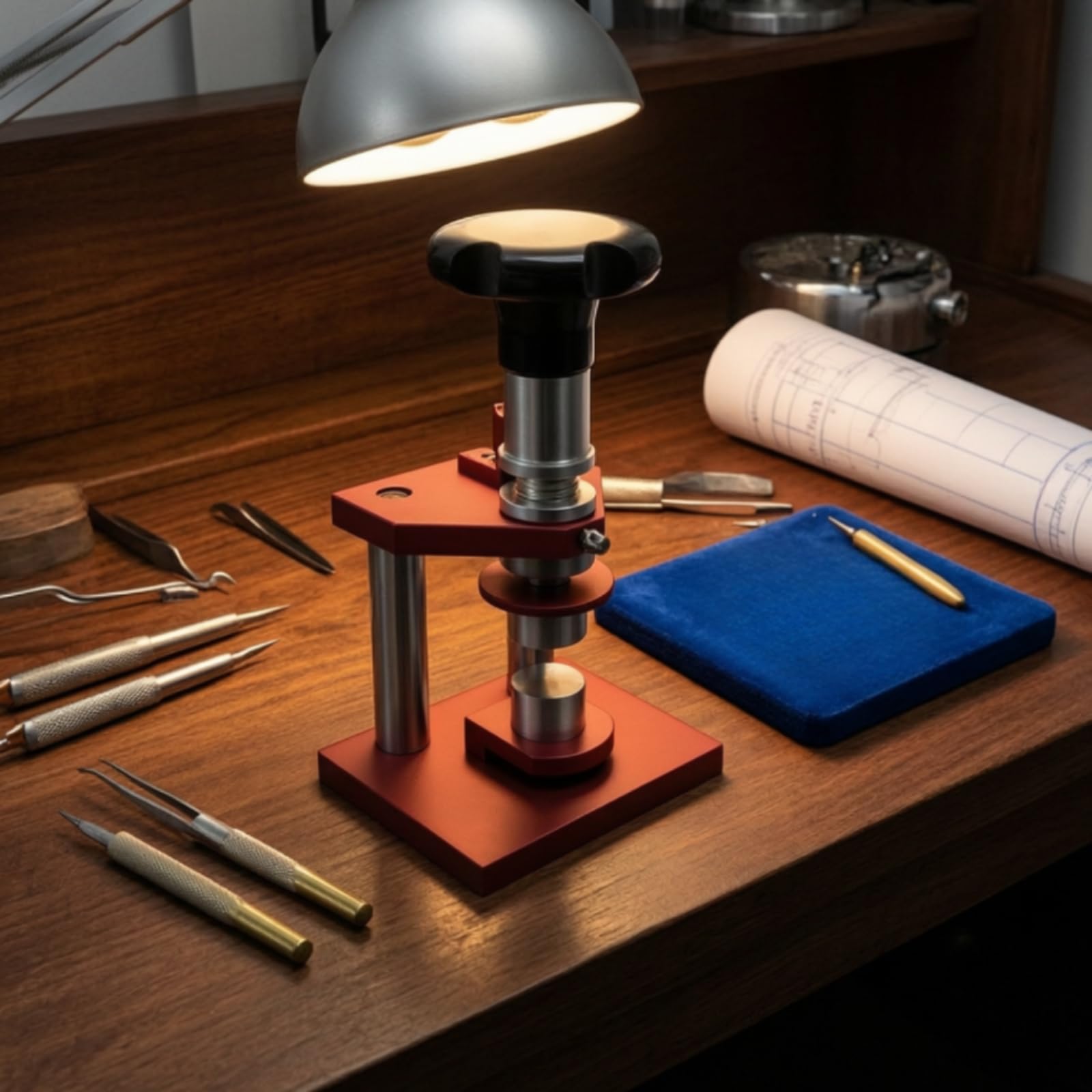 F Fityle Herramienta Cierre Caja Reloj Manual Cerrador Cajas Reloj Robusta para Relojeros, Aficionados
