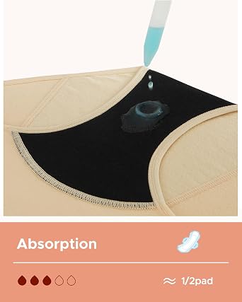 INNERSY Period Underwear for Teens Girls Cotton Leak-Proof Menstrual Panties 3-Pack