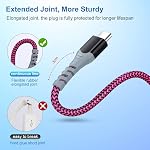 Pofesun [3-Pack,10ft] USB C Cable Fast Charge, Type C Charger Cord Braided USB C Charging Cable Compatible with Samsung Galaxy A10e A20 A50 A51 A71,S20 S10 Plus S10E,Note 20 10, Moto-Purple,Green,Rose | Braided USB to USB C Cable,USBC Phone Charger C