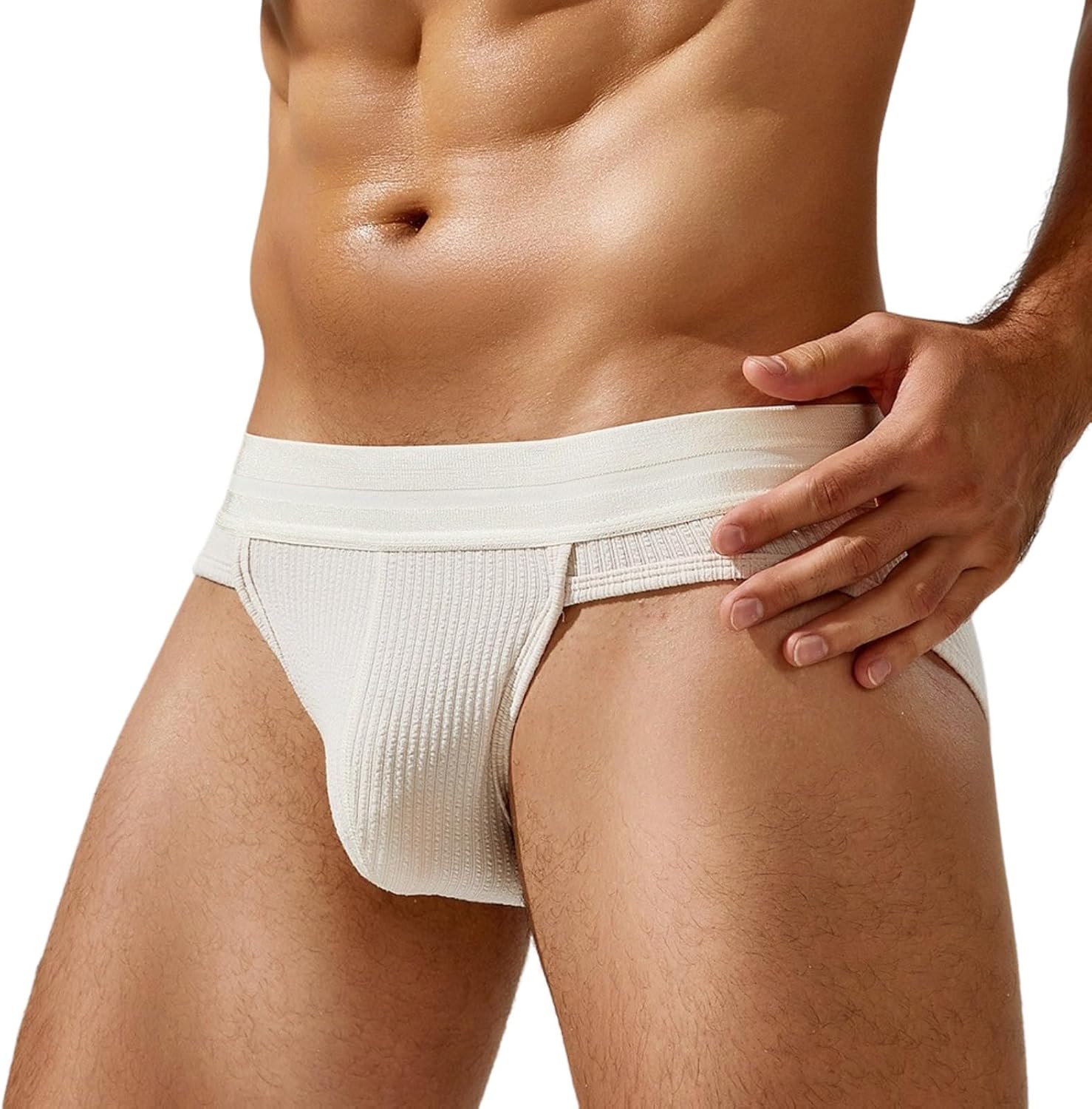 Sexy Briefs for Men, Briefs Jockstrap Comfortable and Breathable Triangle Underwear in Solid Colors - Image 4