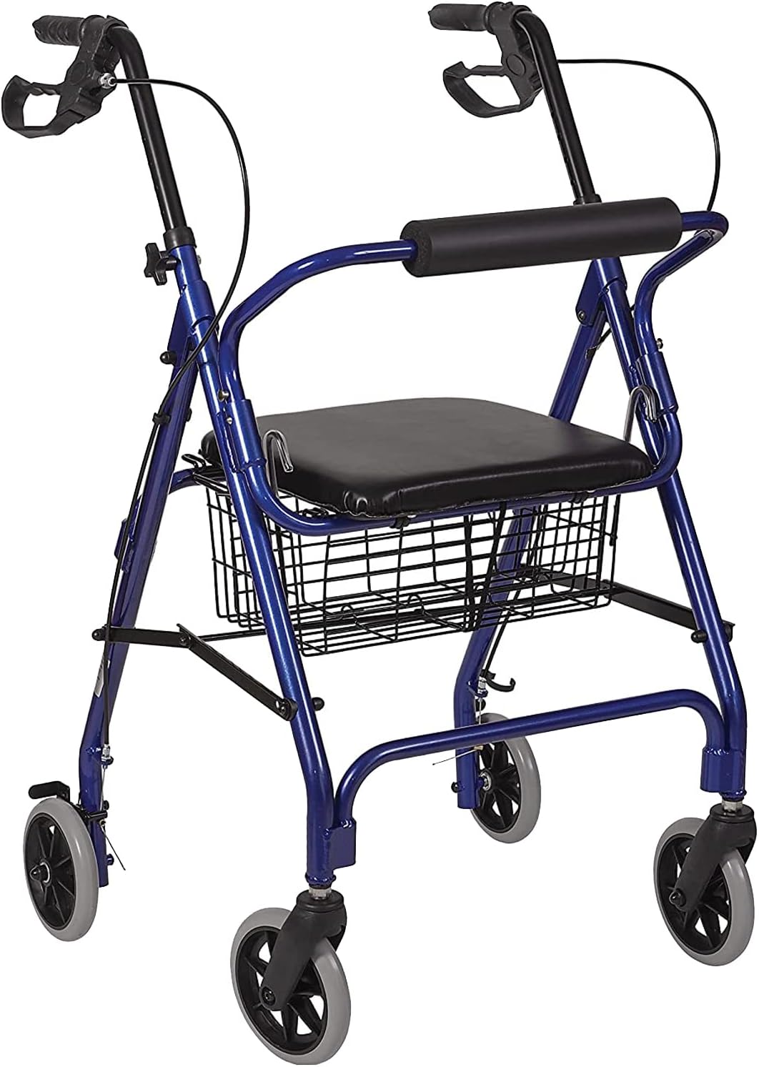 Buy MABIS Rollator Walker, Adjustable Handle Height Folding Walker