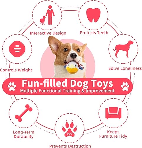 Miniatura 4 de Pelotas de juguete para perros para masticadores agresivos con papel arrugado, juguetes interactivos para perros al aire libre para tira y afloja,