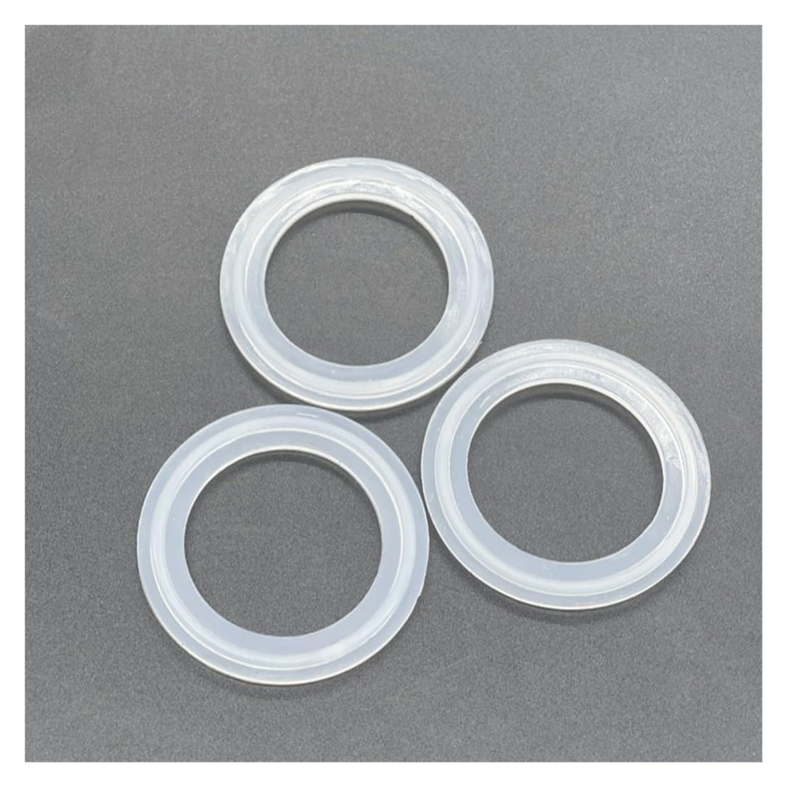 Juntas tóricas, juntas tóricas de silicona, Arandela de anillo de junta de tira de sellado de silicona con virola de triple abrazadera sanitaria, for mejorar el hogar, junta de silicona de triple abra