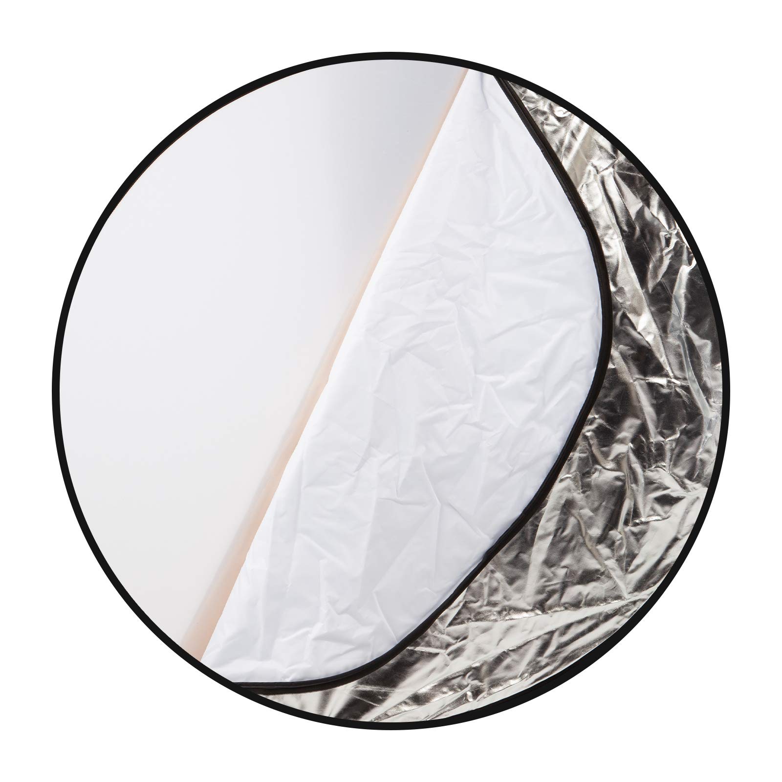 80cm 5-in-1 Riflettore Rotondo Portatile Pieghevole per Studio Fotografico - Trasclucido, Argento, Dorato, Bianco, Nero