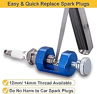 Vista 2 de Herramienta de hueco de bujías Toolwiz 2 piezas con medidor de sensor de hoja de acero de 32, herramienta de ajuste de válvula compatible con bujías
