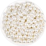 Pearl Beads, Anezus 800pcs Ivory Pearl Craft Beads Loose Pearls for Jewelry Making, Crafts, Decoration and Vase Filler (Assorted Sizes)
