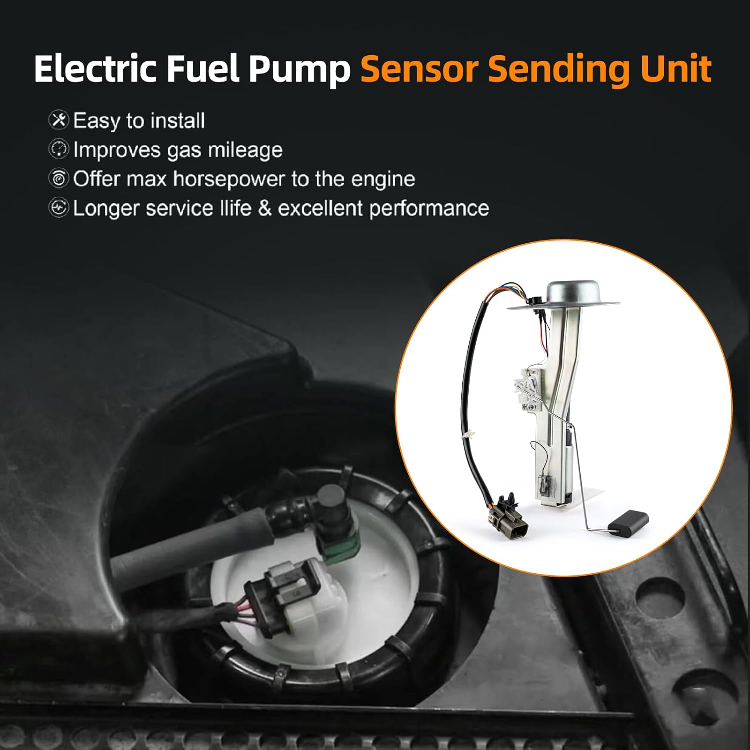 Electric Fuel Pump Assembly Compatible With Nissan D21 1988 1989 1990 1991 1992 V6 3.0L L4 2.4L Replace SP4017M E8268S 672GE 17050-01G04 - Image 4