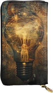 Funny Bulb World Leather Long Wallet