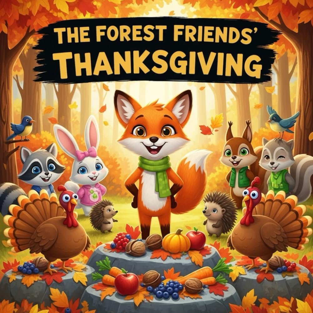 The Forest Friends’ Thanksgiving book for kids : A Heartwarming Autumn Children’s Picture BookAbout Oliver theFox, Woodland Animals, Friendship, Sharing, Gratitude, and Joy