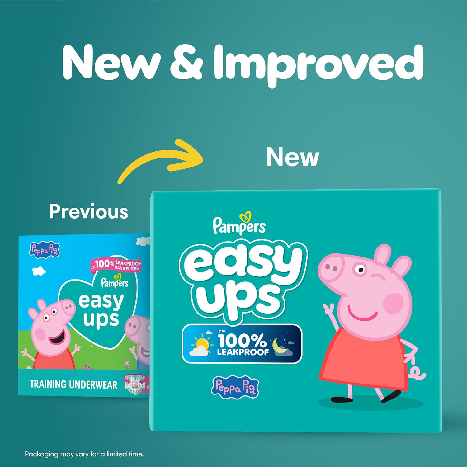 Pampers Training Pants - Easy Ups Girls & Boys - Size 2T-3T, 74 Count, Peppa Pig Potty Underwear (Packaging May Vary) - Image 2