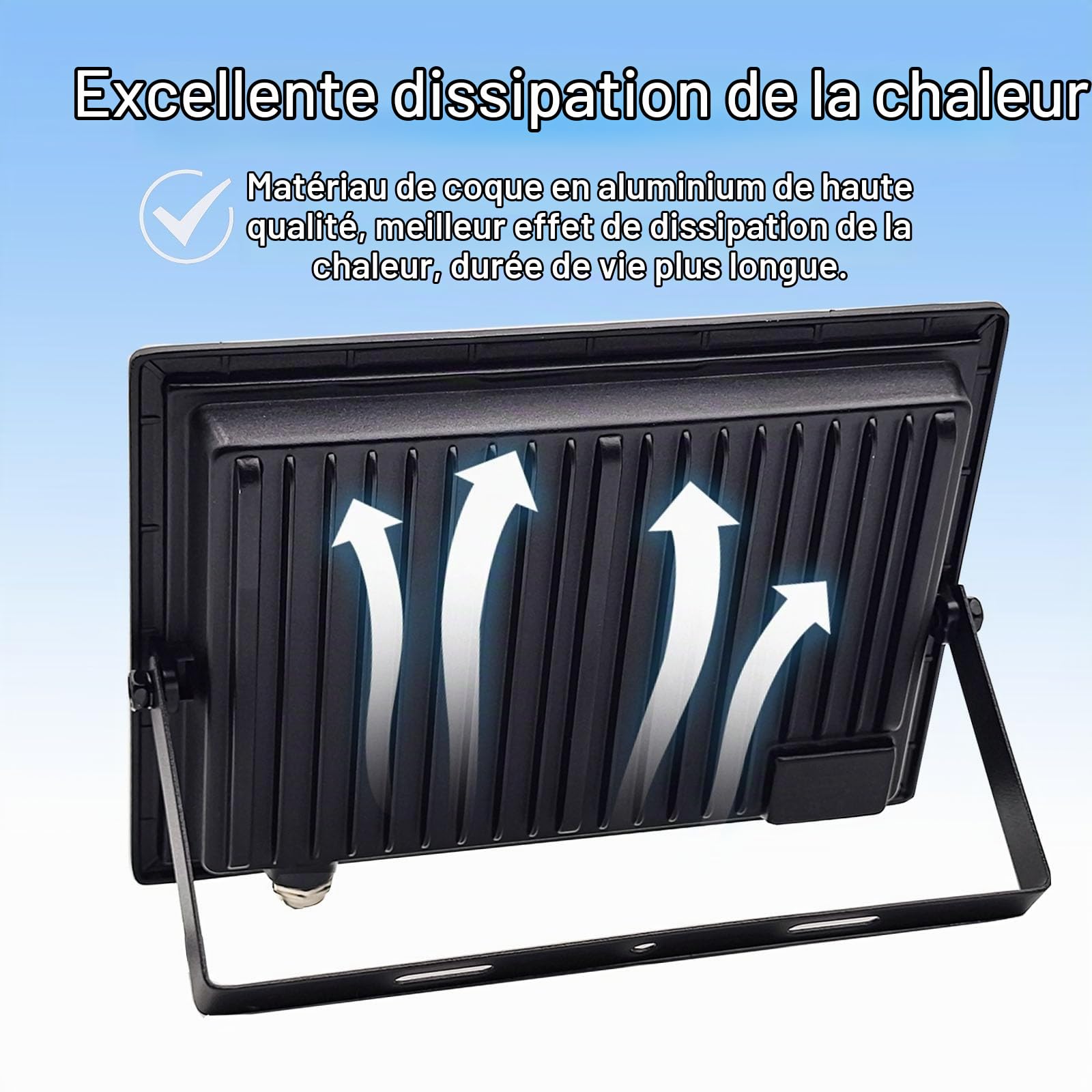 2 Pièces Projecteur LED Extérieur 300W, 1M Câble Blanc Froid 6500K Projecteur LED, Spot led Extérieur IP66 Étanche, pour Jardins, Terrasses, Cours, Balcons, Parcs, Garages, Usines, Carré