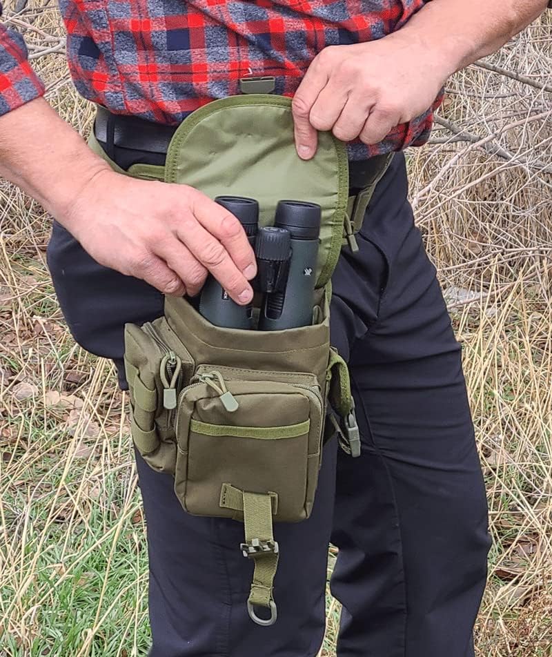 Miniatura 4 de Voyager - Bolsa de pierna resistente a la intemperie, carcasa exterior Cardura  Para caza o senderismo  Cintura ajustable y correa de pierna caída,