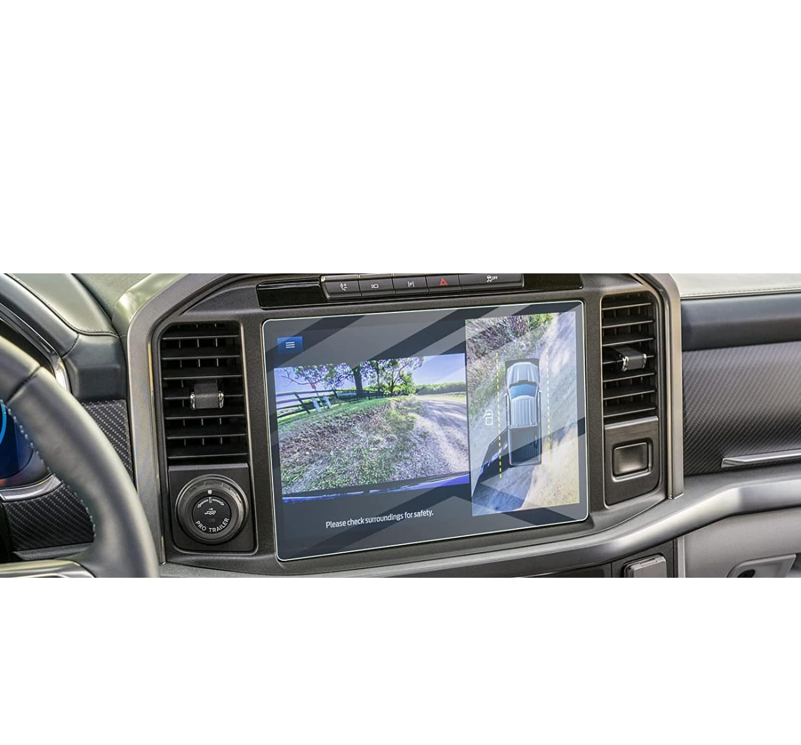 Nawigacja samochodowa Szkło hartowane Ekran LCD Folia ochronna Naklejka Osłona Dla forda F-150 F150 SYNC4 2021 2022
