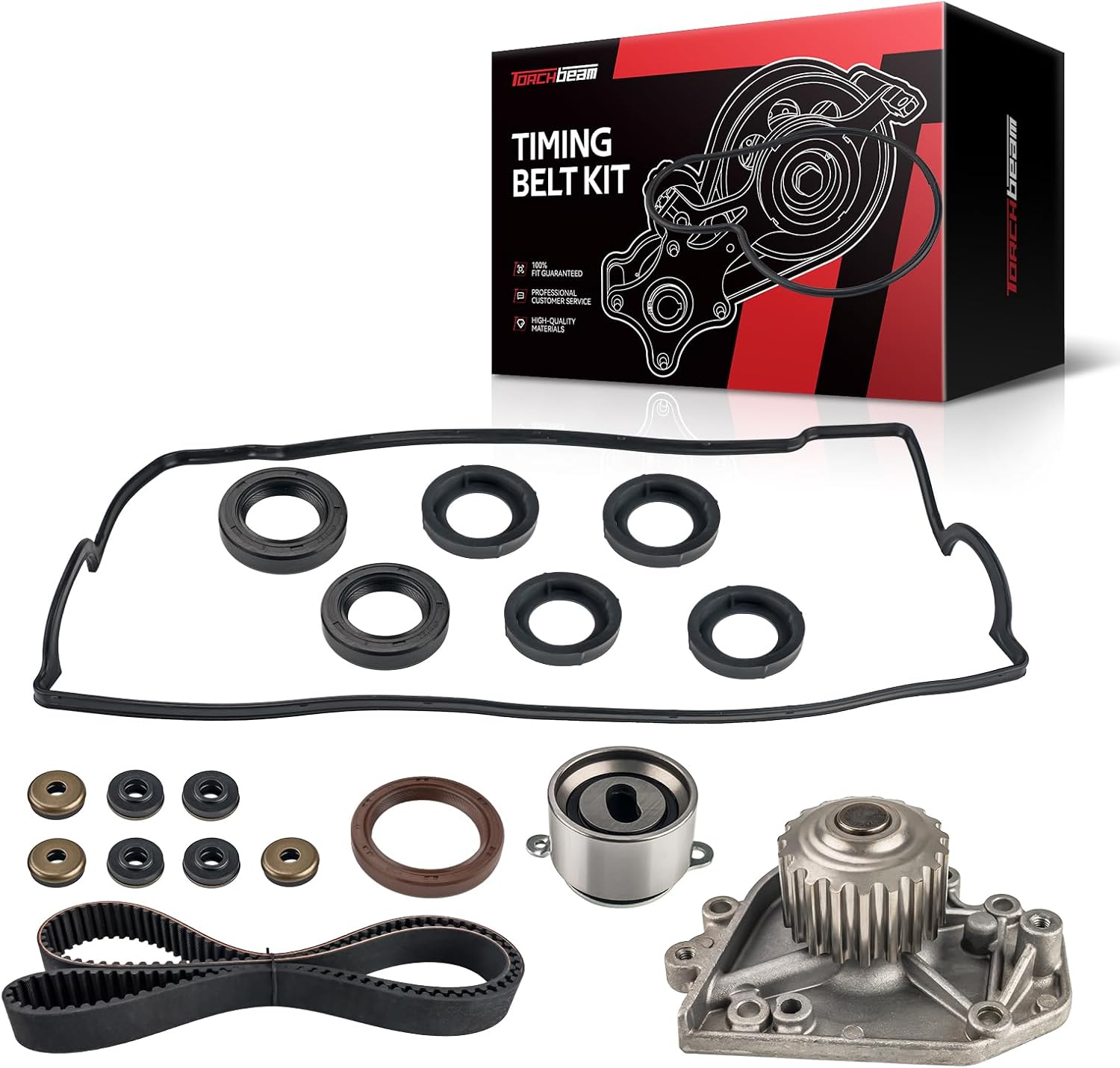 Torchbeam Engine Timing Belt Kit Compatible with Honda CR-V 1997-2001, Acura Integra 1996-2001, OE# TCKWP184, VS50362R, ES72132, ES72179