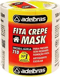 Fita Crepe, Adelbras 0615000005, Multicor, Pacote de 6