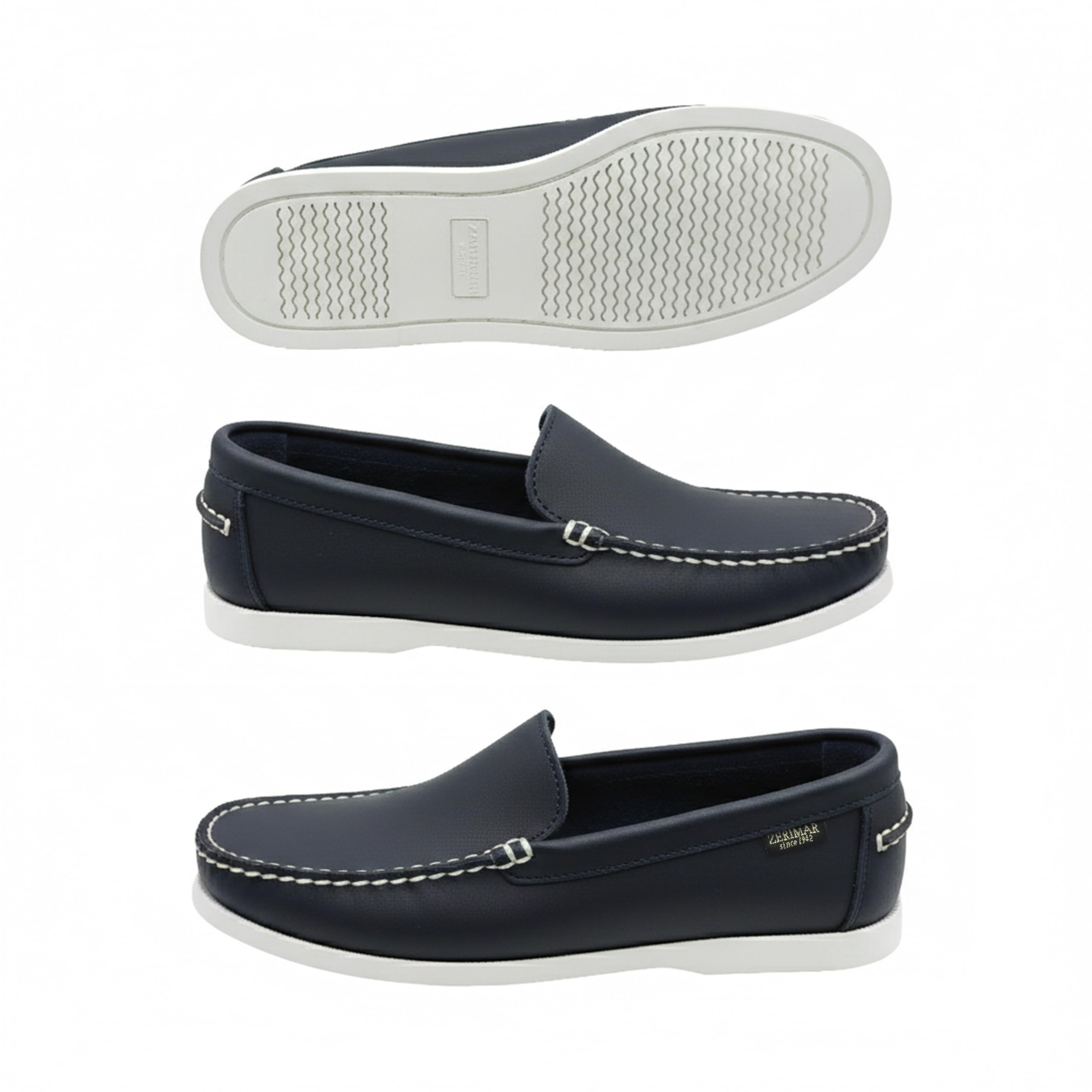 Zerimar Mocasín Náutico para Hombre de Piel Genuina, Calzado Casual Elegante y Ligero para Uso Diario o Formal, Zapato Comodo y Suave con Diseño Moderno y Resistente