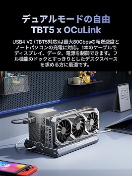 MINISFORUM DEG2 External GPU Docking Station | Oculink+USB4 V2 TBT5 Compatible | Equipped with 2.5GbE Port/USB3.2 Port/M.2 Slot