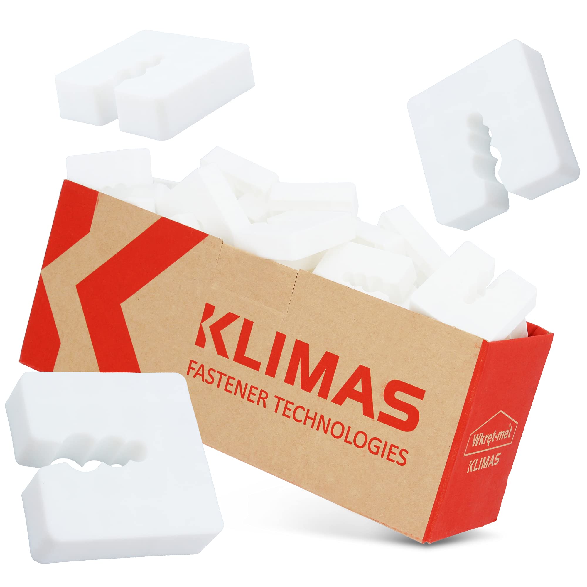 Instalguru Distanziatore in plastica 15mm Set distanziatori da 50 pezzi bianco | Profili di base rotaie di base pezzo di compensazione distanziatore per tasselli universali con 3 distanziali in PE