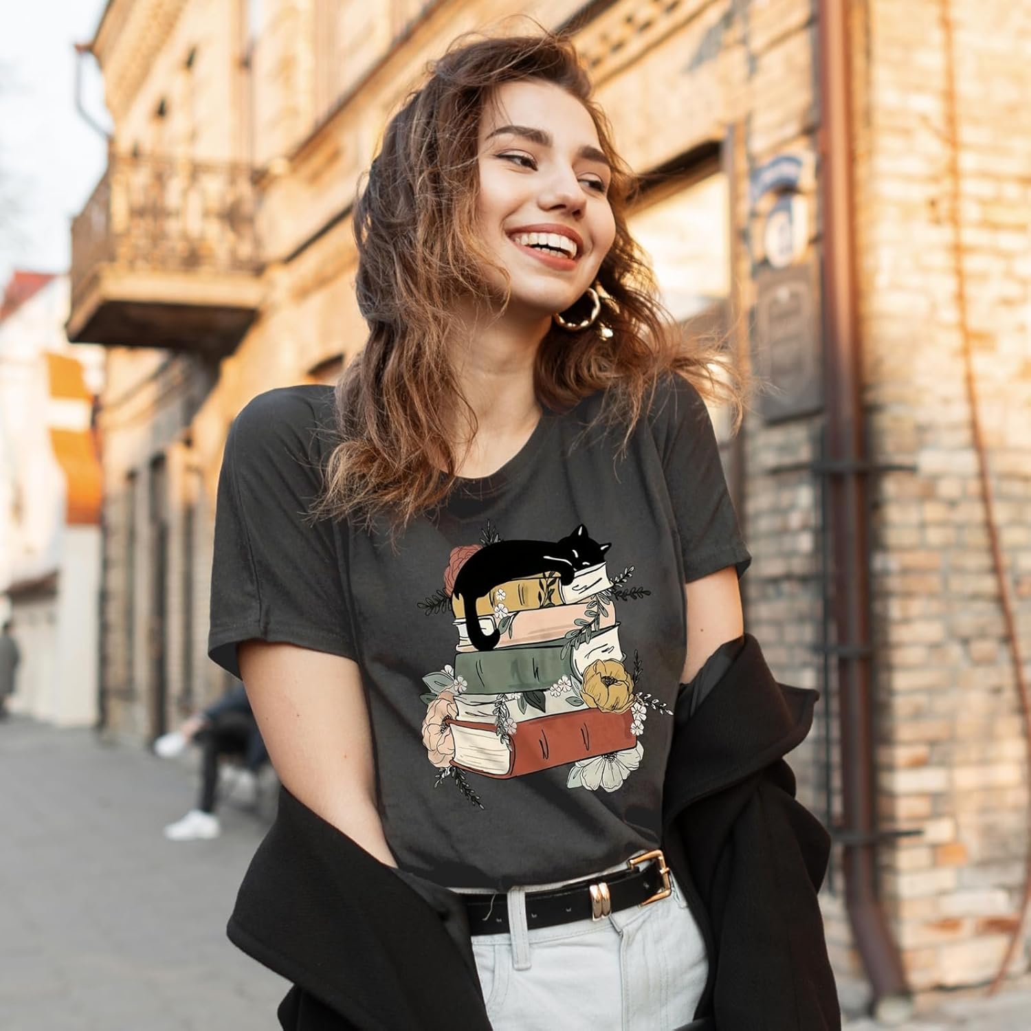 EUOW Tshirts for Womens Graphic Summer Tees Short Sleeve Loose Fit Trendy Tops - Image 3