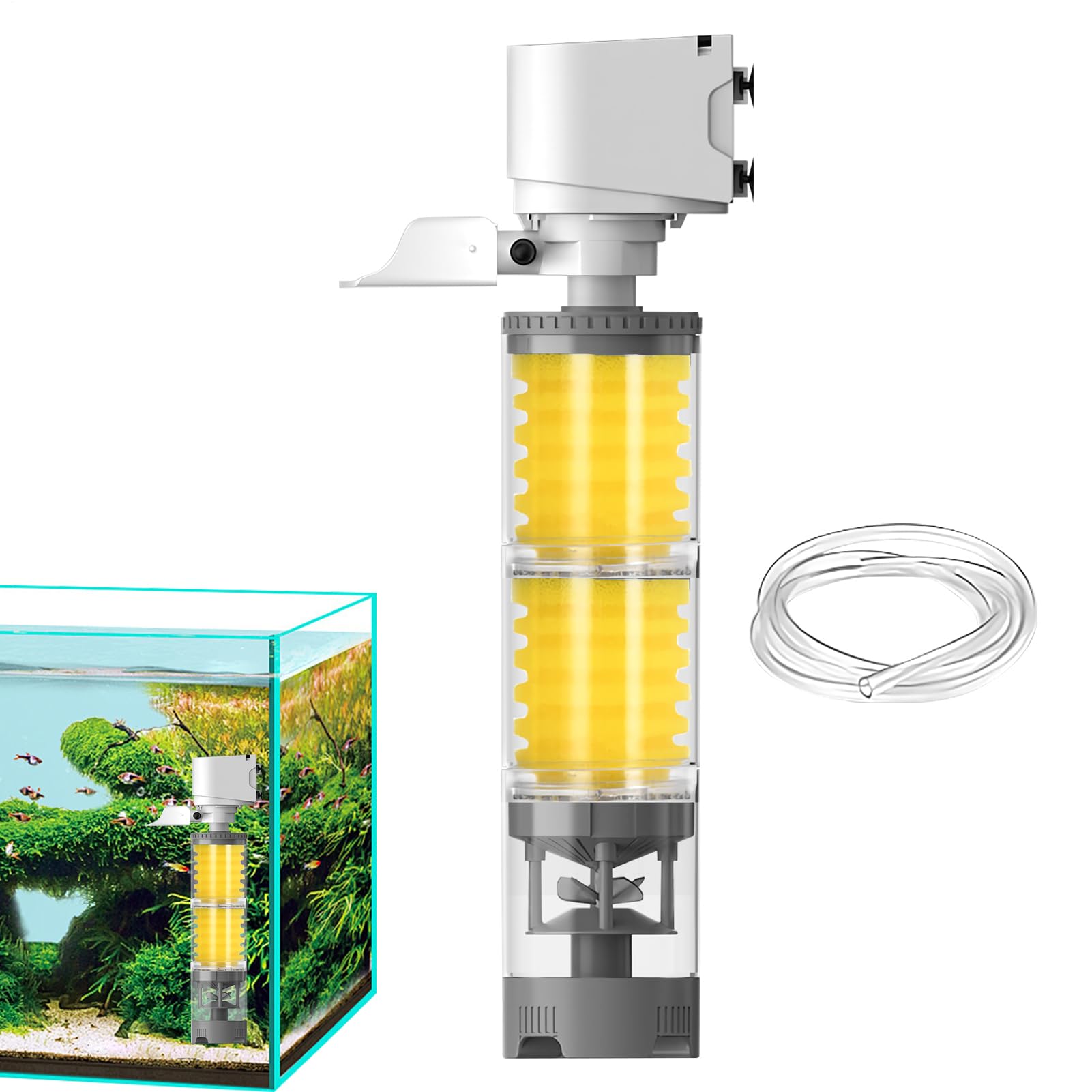 Filtro para peces de tortugas y estanques con filtración multietapa eficiente 8