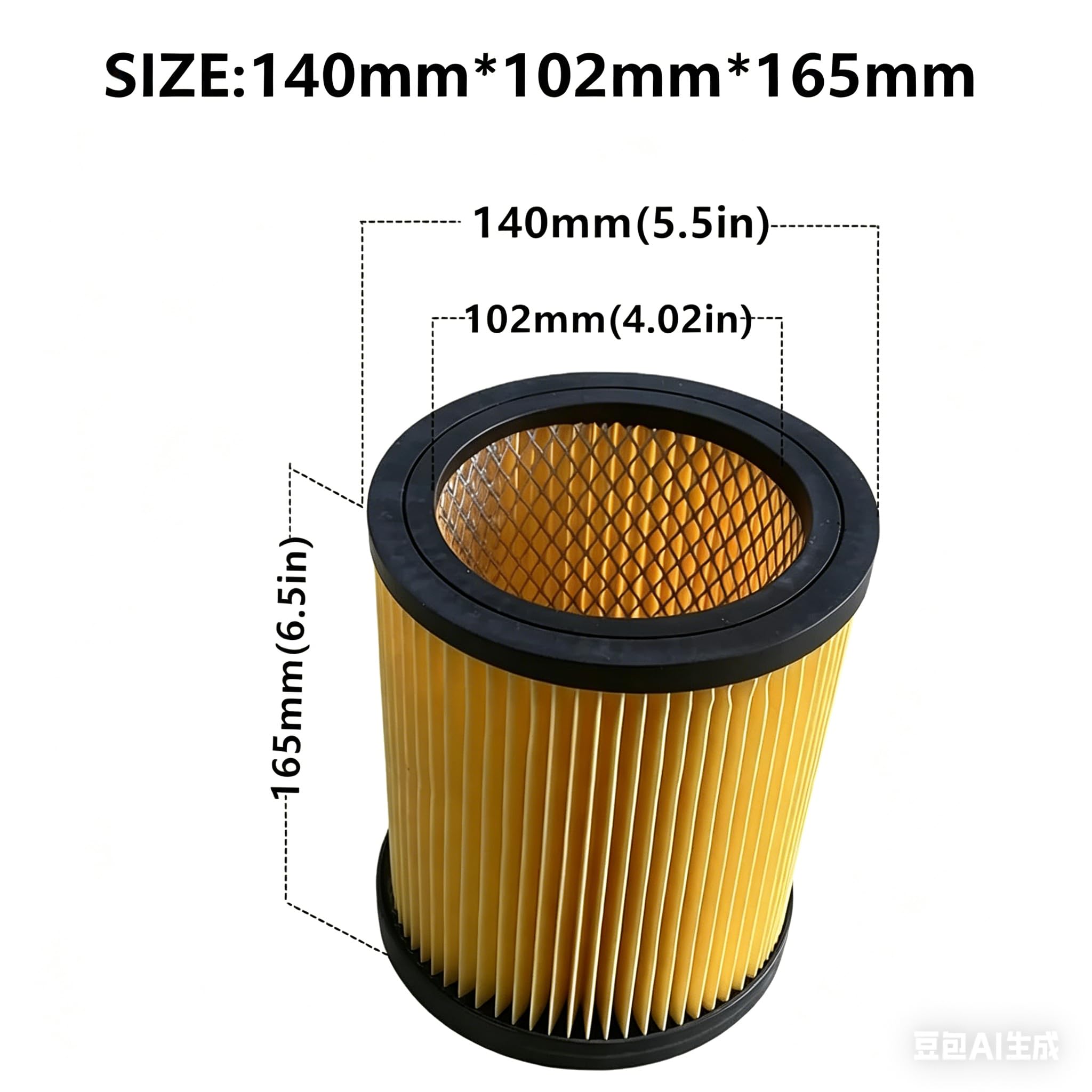 Filtre d’aspirateur 25 L compatible avec Parkside PWD 25 C4 A2 – Filtre sec/humide pour aspirateur eau et poussière – Filtre plissé remplacement