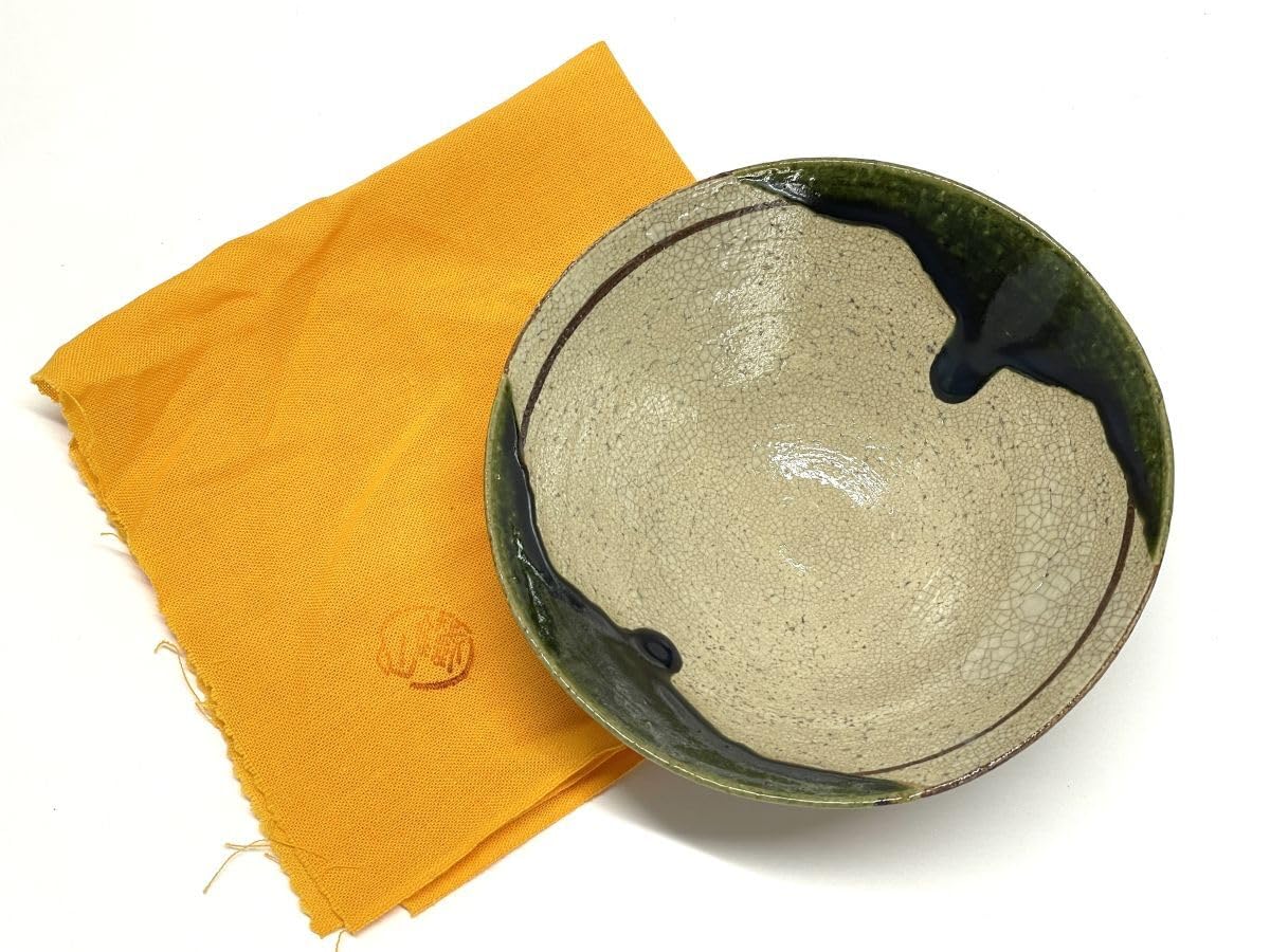 送料込【逢絢亭・新品】茶道具 平茶碗 美濃焼 織部 松本鐵山 紙箱入り tyawann-222_11.jpg?v=