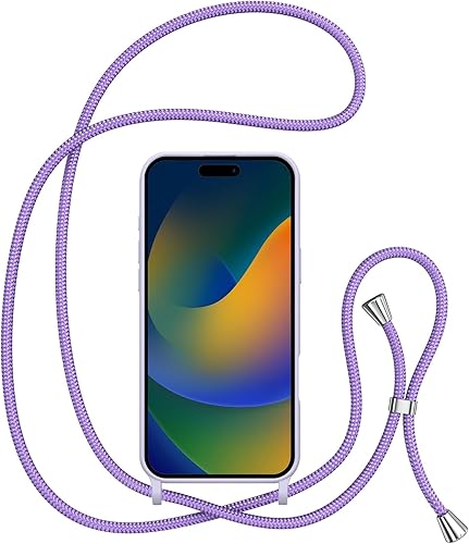 Miniatura 17 de ZTOFERA Funda para iPhone 13 Pro con correa, funda cruzada para teléfono con cordón ajustable para el cuello para el hombro, silicona suave a prueba