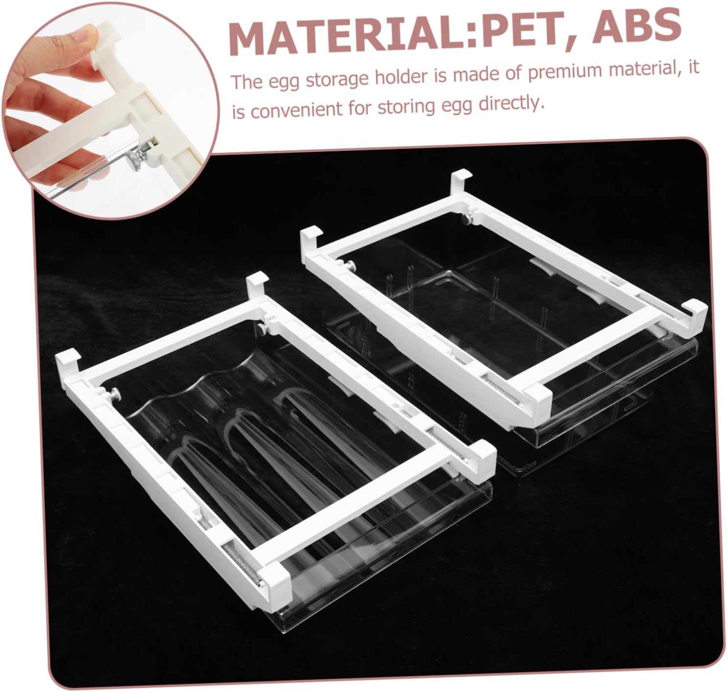 ARTIBETTER 2-Pack Refrigerator Egg Organizers Sturdy and Wear-Resistant Kitchen Accessories