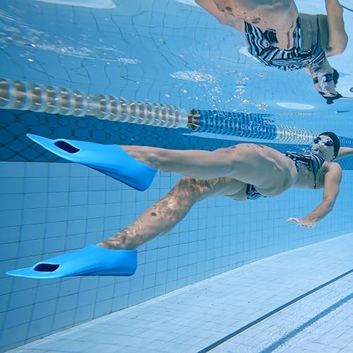 Miniatura 8 de Aletas de natación Happyouth para entrenamiento de natación, aletas cortas de silicona, aletas de natación con bolsa de malla para natación, niños,