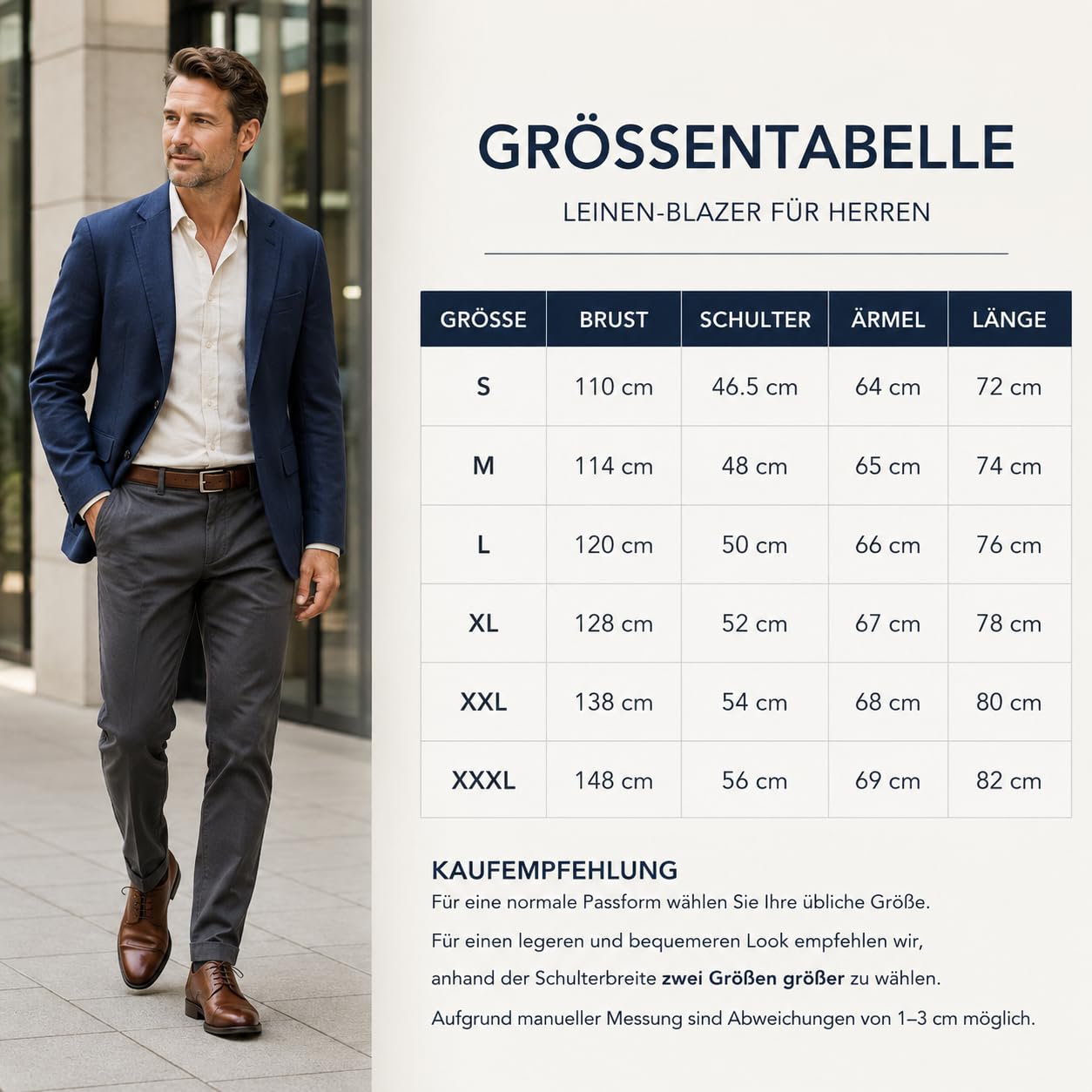 Hanraz Leinensakko Herren Sommer Sakko Leichter Blazer Aus Lyocell Leinen Mix, Langarm Revers Sakko Mit Attrappen Taschen, Einreiher Business Freizeit Jacke Für Alltag Sommer