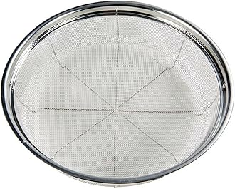 Fine Mesh Strainer for Kitchen, Stainless Steel Colander Bowl for Pasta, Rice, Fruit, Metal Net Baskets with Resting Base - Strain, Drain, Rinse （Diameter 11.02 inch）