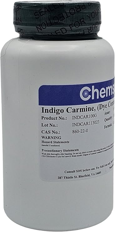 Indigo Carmine, 80+% (Dye Content), 100g