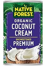 Native Forest Organic Unsweetened Premium Coconut Cream - Heavy Cream, Dairy Substitute, Dairy Free, Non-GMO, USDA Organic - 5.4 Fl Oz (Pack of 12)