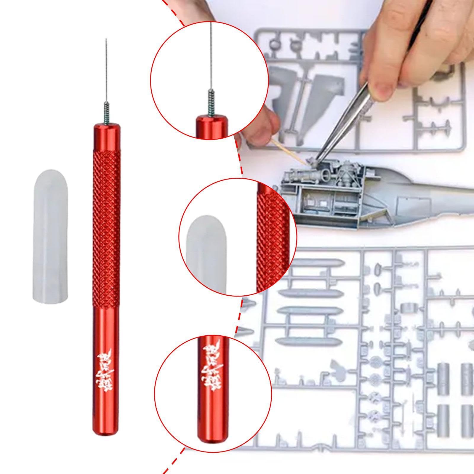 Präzisions Kleberauftragsstift Aus Metall mit Feiner Spitze für Filigrane Arbeiten für Modellbau Schulprojekte Und Hobbybasteln, Rot