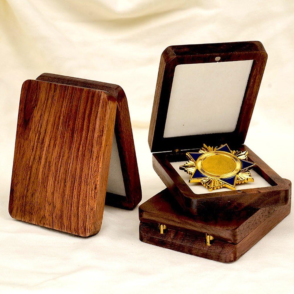 Amazon.co.jp: 木製記念コイン収納ケース 勲章収納 バッジ プレゼンテーションボックス ジュエリーパッケージ メダルディスプレイケース  コレクションケース コインホルダー ギフトボックス : ホビー