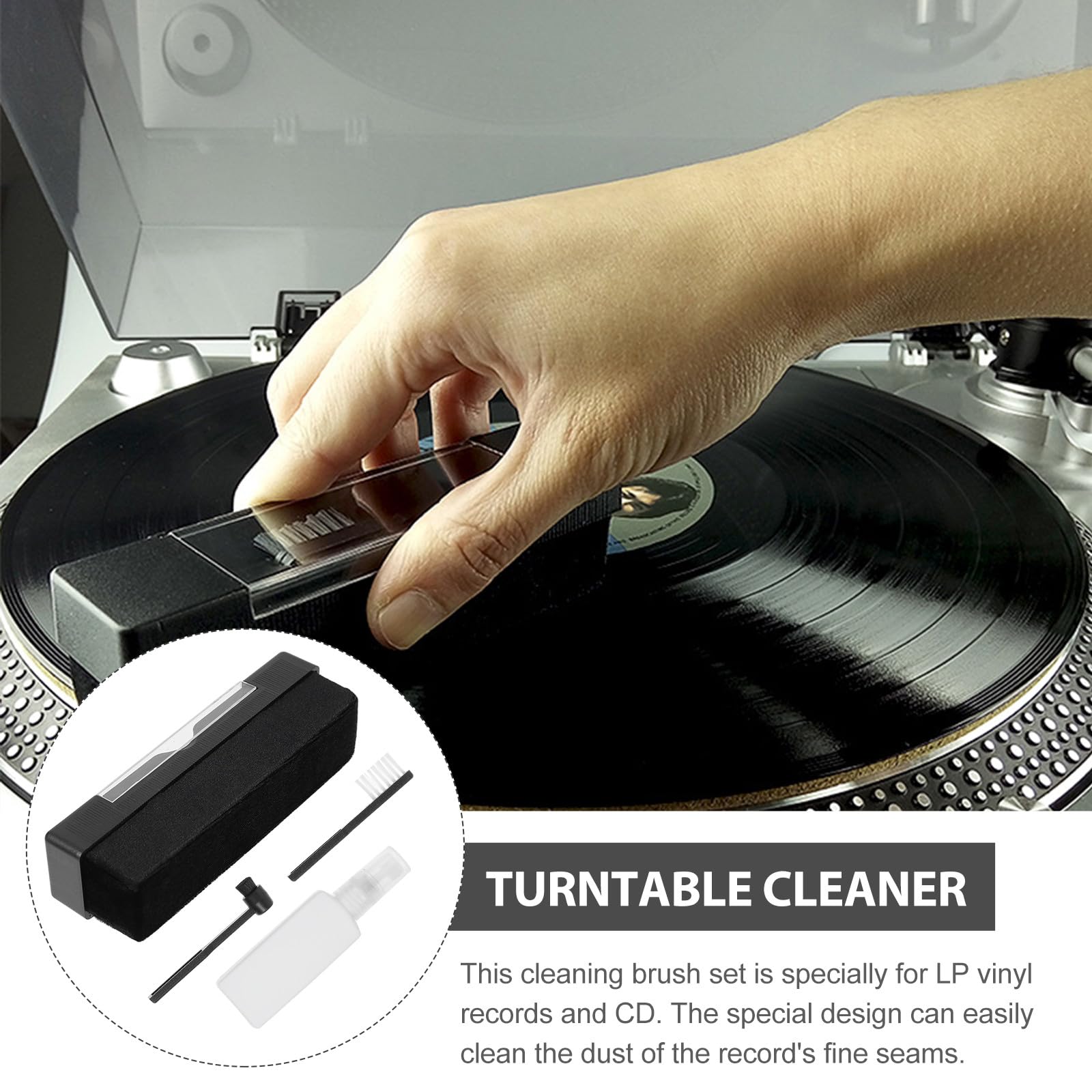 Cepillo de Limpieza para Juego Líquido, Tocadiscos y CD
