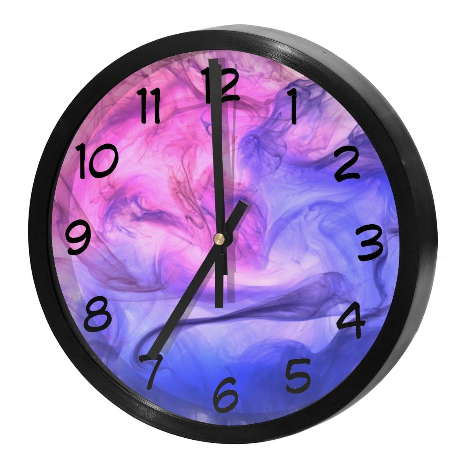Horloge murale à quartz sans tic-tac ronde à piles pour salon et espace de travail