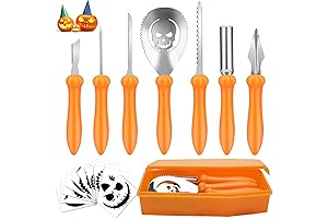 7-Pieces Stainless Steel Pumpkin Carving Kit with Carrying Bag