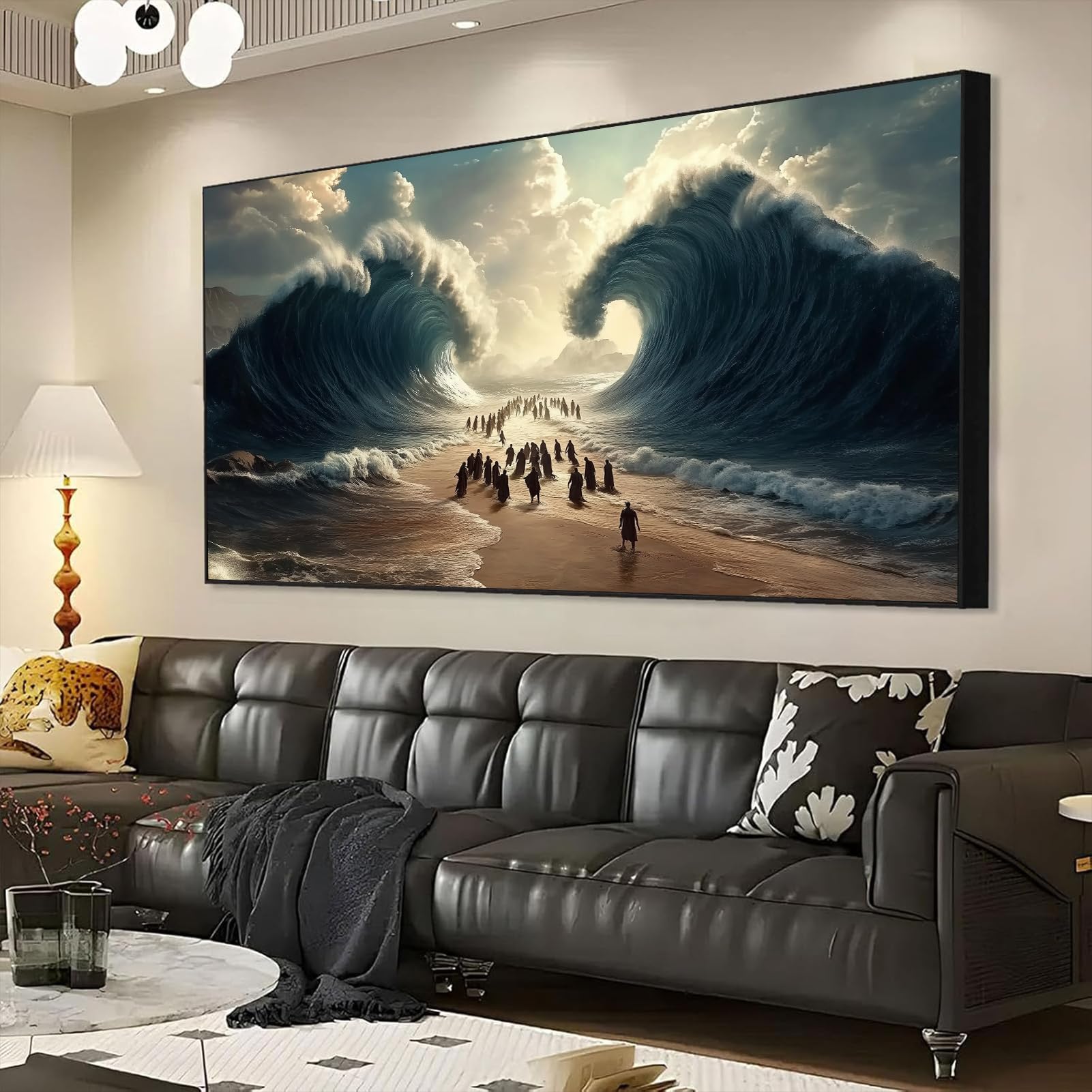 Amazon.com: Moses Parting the Red Sea Canvas Wall Art, Moses