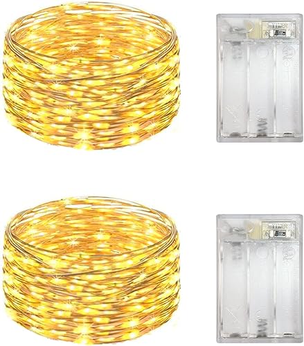 Miniatura 5 de Everfit Lighting Paquete de 2 mini luces LED que funcionan con pilas, luces de hadas para interiores con temporizador de 6 horas de encendido y 18