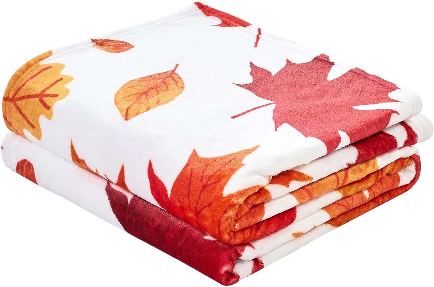 Fall Leaf Throw Autumn Blanket Fall Birthday Gift for Women Mom Girls Thanksgiving Halloween Fall Leaves Throw for Couch Sofa Bed Chair 50"x60" - Image 7