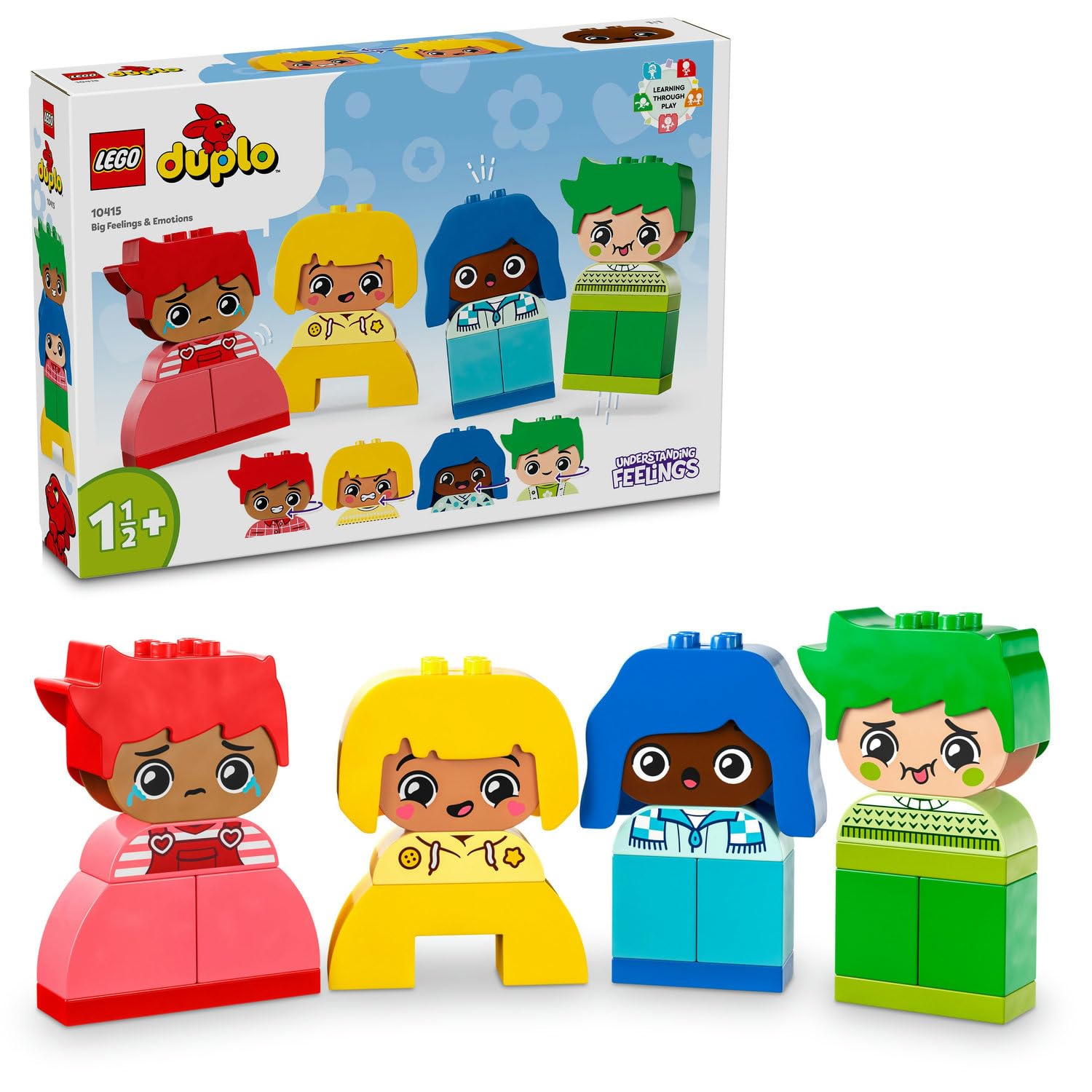 LEGO DUPLO İlk Büyük Duygularım 10415-1 Buçuk Yaş ve Üzeri Çocuklar için Kişiselleştirilebilir Eğitici Oyuncak Yapım Seti, Doğum Günü Hediyesi Fikri (23 Parça)